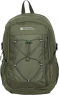 Peregrine Laptop Bag 30L - Large Day Pack with Padded Airmesh Back, Bottle & Laptop Pocket - All Season Camping, Hiking, Outdoors & Trekking Green One Size