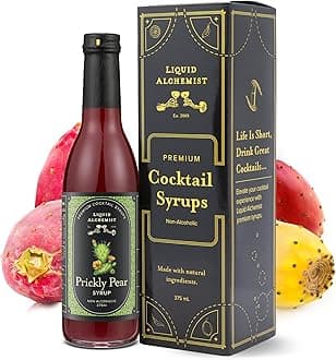 Liquid Alchemist Prickly Pear Syrup for Cocktails - Real Ingredients Make our Prickly Pear Puree a Perfect Margarita Mix - Our Vegan Drink Syrups are Non-GMO & Last up to 2 Years (12.7 oz)