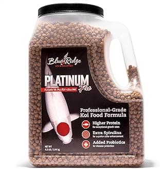 Food [4.5lb], Platinum Professional Formula 3/16" Floating Pellet, Koi and Goldfish