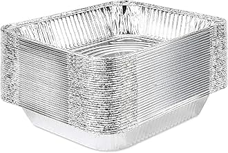 Stock Your Home 9x13 Aluminum Pans (20 Pack) - Disposable & Recyclable Foil Tray- Half Size Steam Table Deep Pans - Tin Foil Pans for Cooking, Heating, Storing, Prepping Food, BBQ, Grilling, Catering