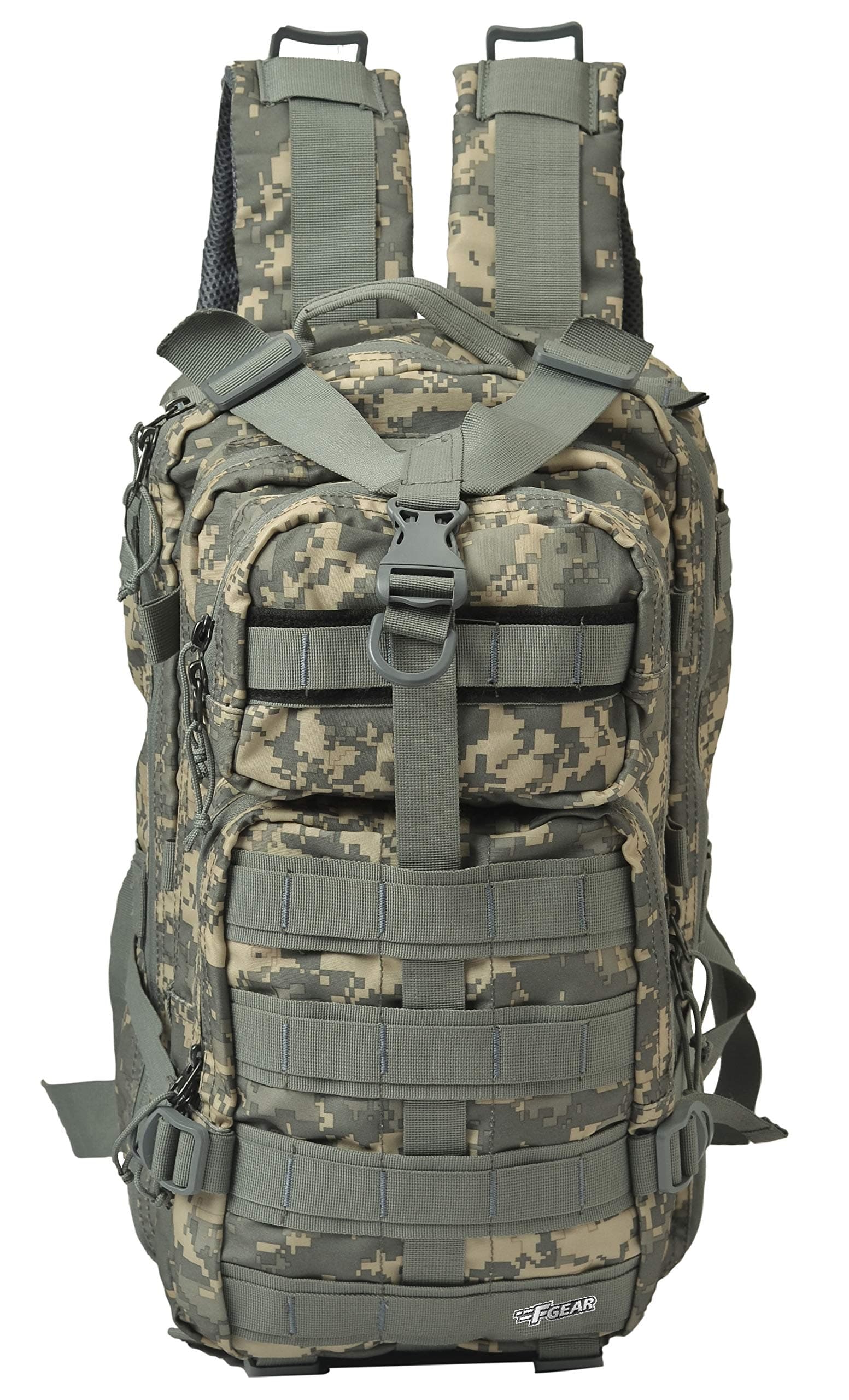 F Gear Tactical 29L Medium Trekking Backpack with Multiple Pockets|Army Camo Molle Rucksack Bag for Men Women Boys|Water resistant Light Weight|Hiking Daypack Weekender Camping Bags