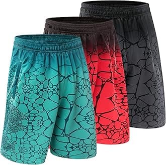 3PCS / Set Men's Running Shorts Quick Dry Running Shorts Basketball Pants Sports Pants (3pcs Short/Set5,L)