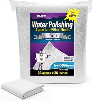 Aquatic Experts Aquarium Polishing Filter Pad, Water Polishing Pad for Aquarium Filters, Filter Floss for Fish Tank Filters, (50 Micron, 24" x 36" - 1 Pack)