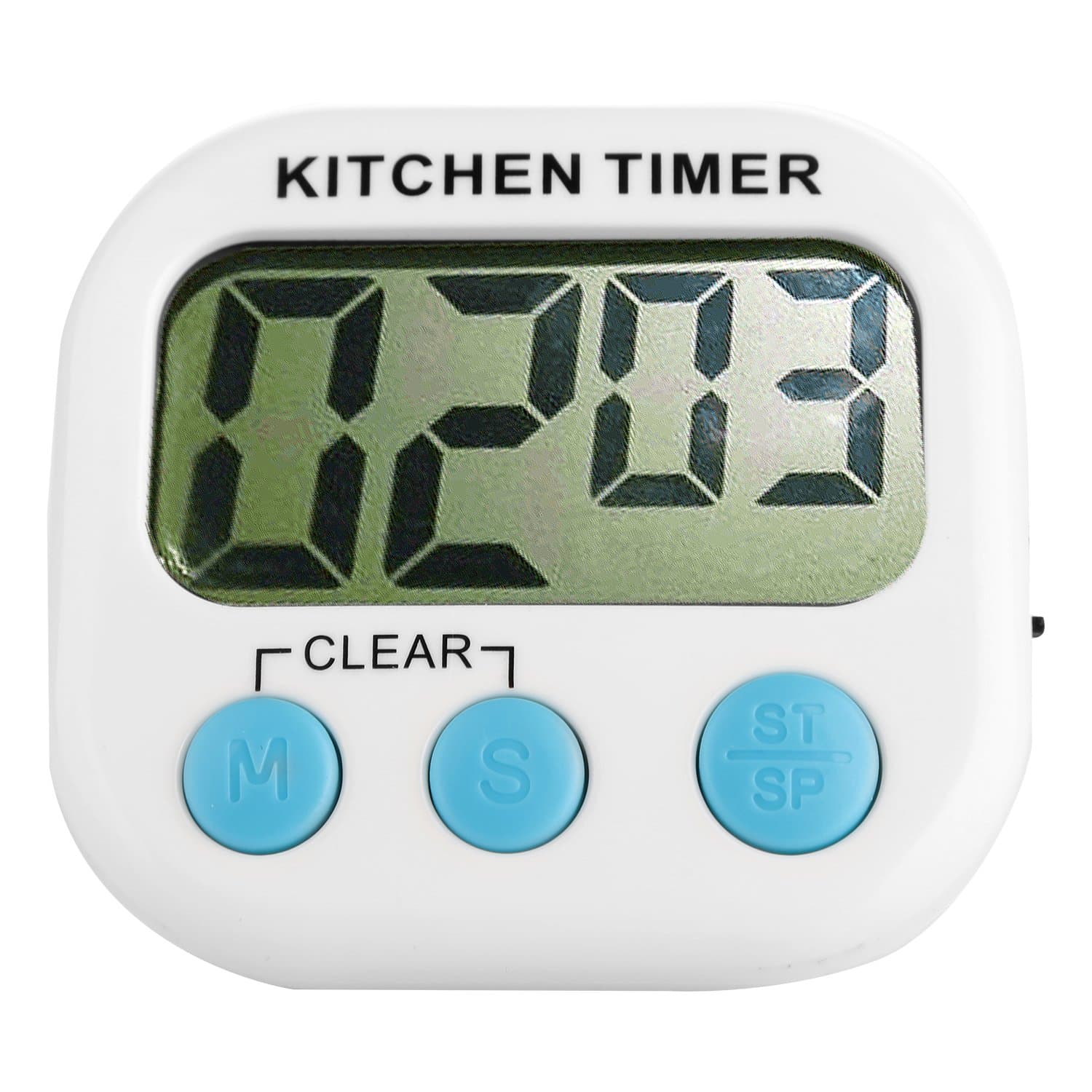 Kumeida Digital Kitchen Timer, Big Digits, Loud Alarm, Retractable Stand, Magnetic Backing, Minute Second Count Up Countdown, Large LCD Display (1 Pack)