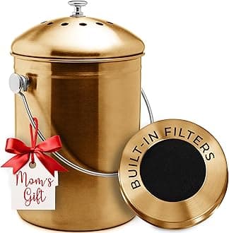 EpicaCompost Bin 1.3 Gallon-Includes Charcoal Filter