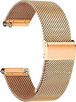 Mesh Watch Band Metal - Black Quick Release Watch Bands for Men Women - Stainless Steel Smart Watches Strap Bracelet Replacement - 10mm 12mm 14mm 16mm 18mm 20mm 22mm