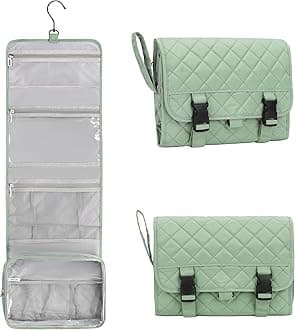 Travel Hanging Toiletry Bag for Men Women Travel Kit Shaving Bag Waterproof Large Makeup Bag Wash Bag Makeup Organizer Cosmetic Case for Bathroom Shower Green Pro