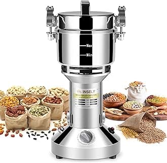 550g Grain Mill ，Grain mill grinder High speed Stainless Steel Flour Wheat Seeds Corn Spices Nut Pill Herbs & Seasonings Dry Grinder Electric Machine grinder for kitchen