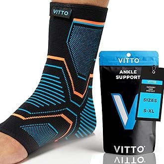 Ankle Support for Sprained Ankle, Arthritis, Joint Pain, Strains, Injury, Recovery, Rehab, Sports - Multi Zone Compression Sleeve (S)