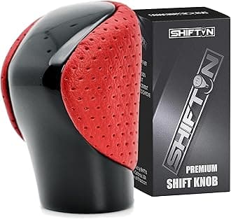 Gear Shift Knob Shifter for Lexus ES GS GX is NX RC RX 200t 300 350 3450h 450hL 350L (Circuit Red Leather/Piano Black)