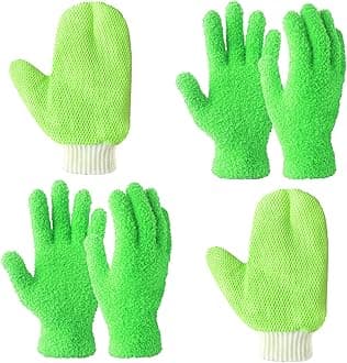 Evridwear Microfiber Auto Dusting Cleaning Gloves for House Cleaning