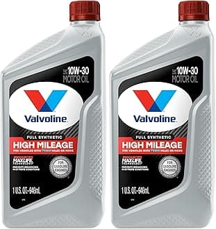 Valvoline Full Synthetic High Mileage with MaxLife Technology SAE 10W-30 Motor Oil 1 QT (Pack of 2)