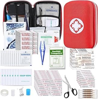 Orange Car First Aid Kit Travel Size for Business Trips