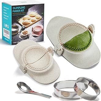 6 Inch Empanada Maker Press, Extra Large Dumpling Maker Set with Dough Cutter, Dumpling Mold Set for Pierogi, Pastelitos, Calzone, Turnovers, Chinese Dumpling-2Sizes 6"+4"