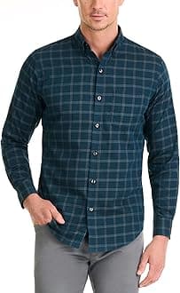 Men's Wrinkle Free Twill Long Sleeve Button Down Shirt Button Down Shirt (Pack of 1)
