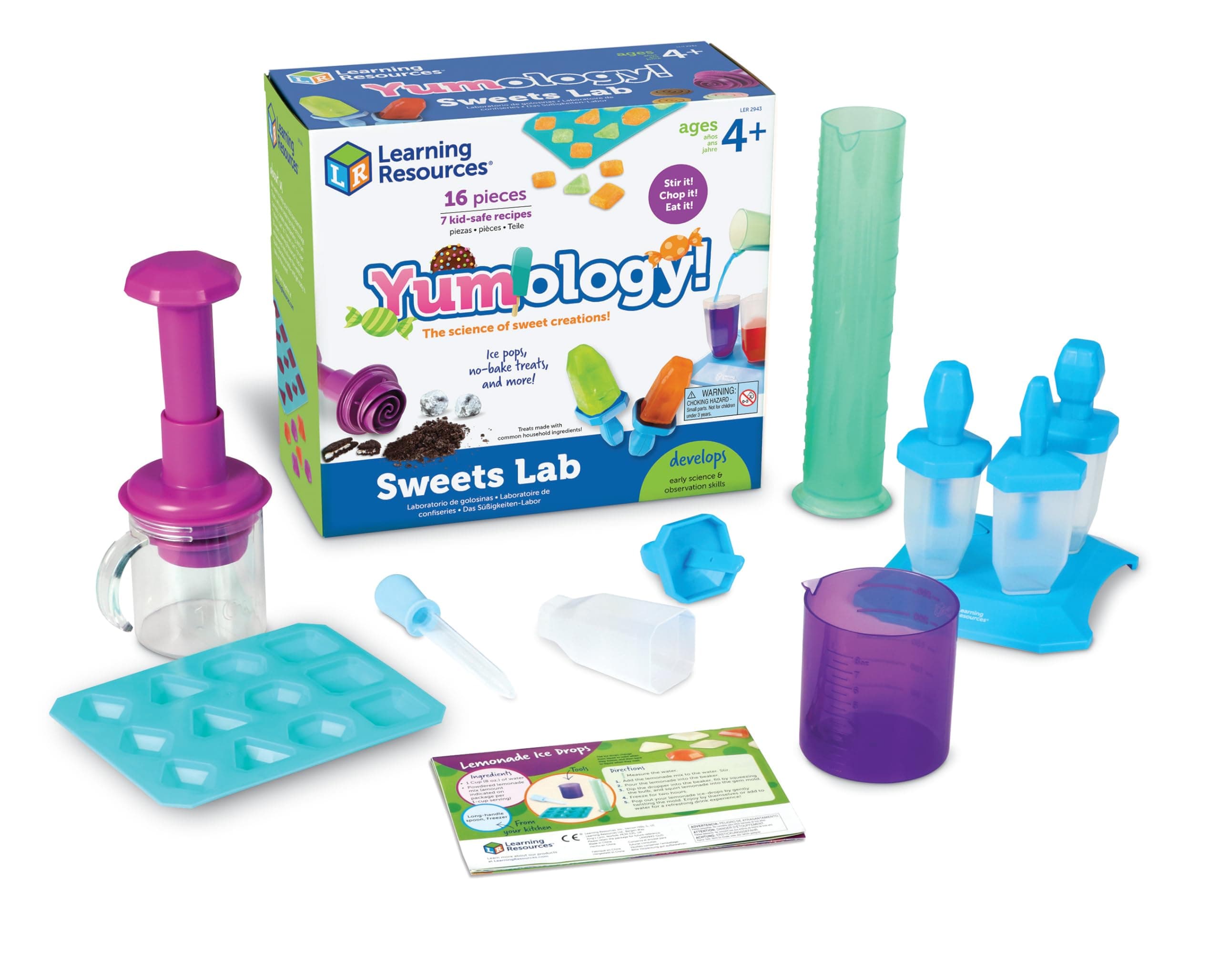 Yumology Science Sweets Lab,STEM Toys, Candy Experiments, Science Kit for Kids, Fun Gifts for Kids, 16 Pieces, Ages 4+