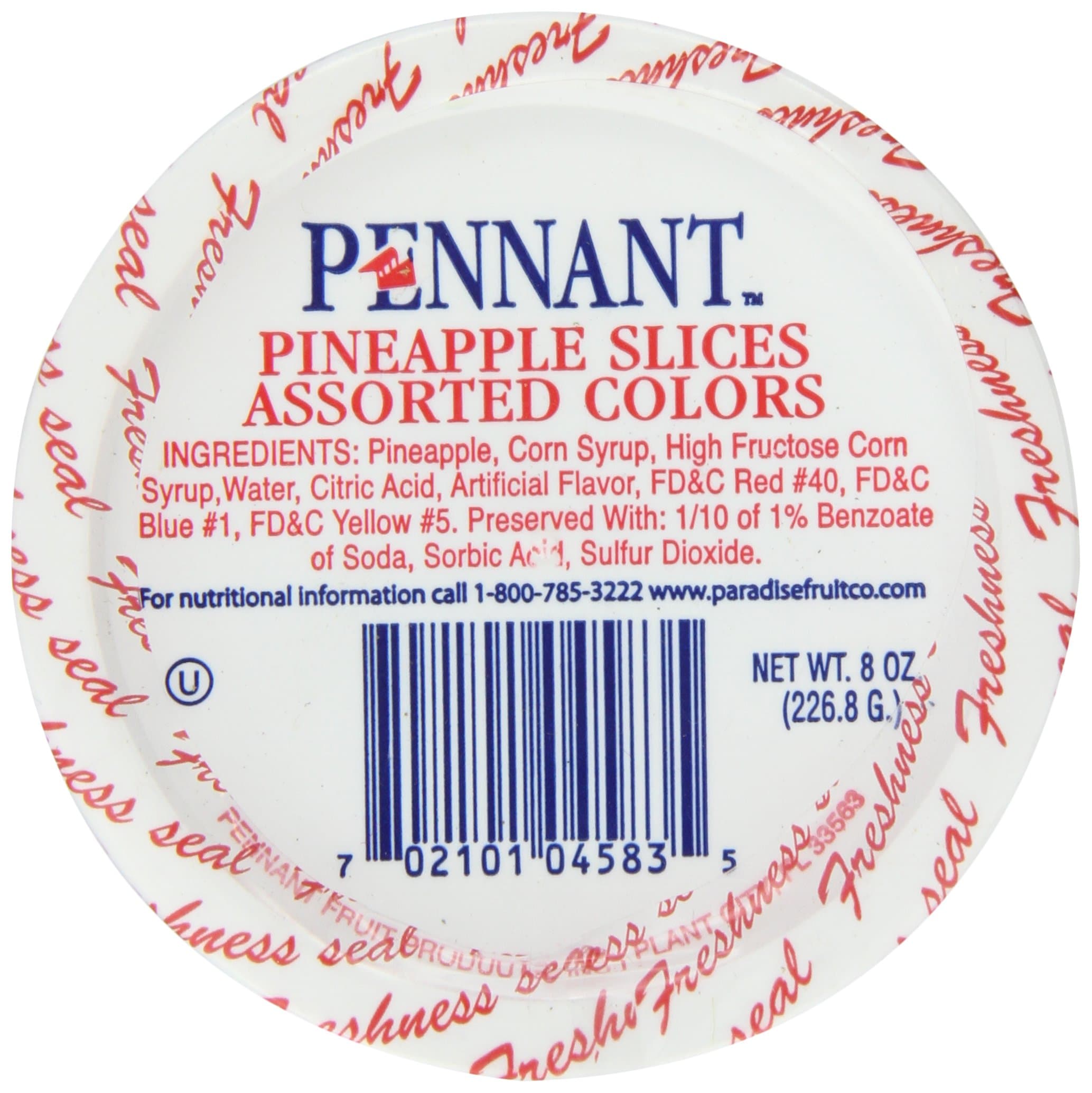 Pennant Asst Pineapple Slices, 8 Ounce