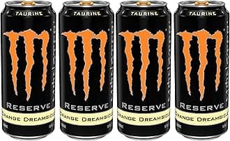 Monster Energy Drink Reserve Orange Dreamsicle Refreshing Sweet Juicy Twist, Fresh Taste Each 500ml (Pack of 4)