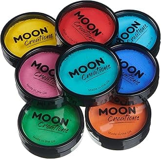 Pro Face & Body Paint Cake Pots - Brights Colours Set