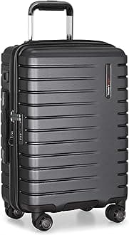 Archer Polycarbonate Hardside Spinner Luggage Set, Tie Down Straps, Grey, Carry-On 21-Inch