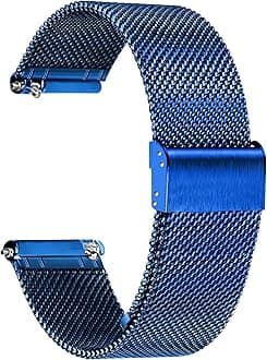 TStrap Mesh Watch Band Metal - Black Quick Release Watch Bands for Men Women - Stainless Steel Smart Watches Strap Bracelet Replacement - 10mm 12mm 14mm 16mm 18mm 20mm 22mm