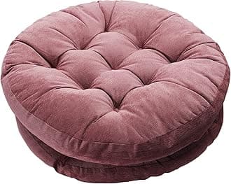 Tiita Round Floor Pillow Cushions 22"x22" Patio Chair Cushion for Outdoor Furniture Seat Pads Set of 2 Meditation Cushion for Yoga Living Room Sofa Balcony, Coral Pink