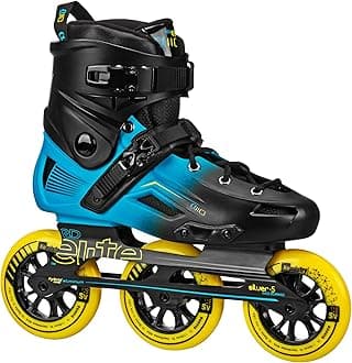 Roller Derby Elite Alpha 110mm 3-Wheel Inline Skate Size 06, Black/Yellow