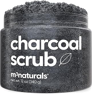 - Exfoliating Charcoal Scrub with Collagen & Stem Cells – Salt Scrub for Body Toning, Cellulite, Armpit Detox, and Skin Smoothing for Face, Feet, and Body by M3