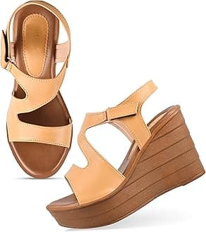 Women' Platform BLACK Wedges High Heel Fashion Sandal Comfortable and Stylish Wedge For Casual & Formal Occasions