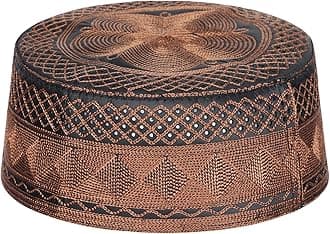 Muslim Prayer Kufi Hat Men Islam Skull Embroidery Cap Beanie Hat Arabian Omani Turkish Prayer Headwear Eid Gift