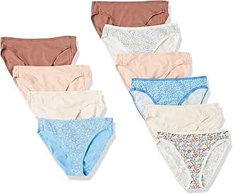 Amazon Essentials Women's Cotton High Leg Brief Underwear (Available in Plus Size), Breathable, Multipacks