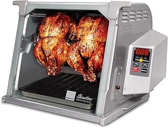 Digital Rotisserie Oven, Platinum Digital Design, Large Capacity (12lbs) Countertop Oven, Multi-Purpose Basket for Versatile Cooking