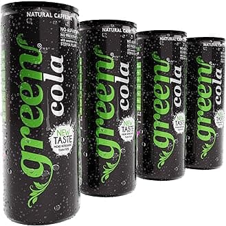 Low Calorie Soft Drink - Sweetened with Stevia, Sugar-Free, Naturally Caffeinated from Green Coffee Beans, No Aspartame - Delicious and Healthy Alternative - Pack of 4 Cans x 330ml