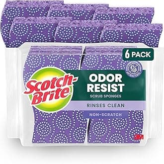 Scotch-Brite Scrub Dots Non-Scratch Scrub Sponge, 6 Count