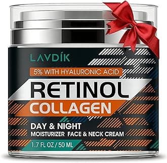 Retinol Cream for Face with Hyaluronic Acid, Moisturizer Anti Aging Collagen Cream for Women and Men, Reduce Wrinkles, Fine Lines, Day and Night,1.7 Fl Oz