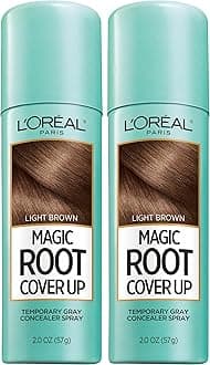 L’Oréal Paris Hair Color Root Cover Up Temporary Gray Concealer Spray Light Brown (Pack of 2) (Packaging May Vary)