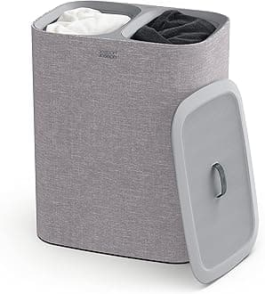 Joseph Joseph Tota Laundry Hamper Separation Basket With Lid 90-Liter - Grey