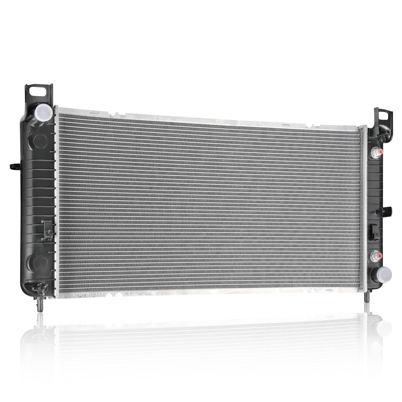 34" Core Radiator Complete Assembly Compatible with 2005-2011 Sierra 1500 5.3L 2009-2012 Sierra 1500 6.2L 6.0L 1999-2000 Sierra 2500 6.0L 2005-2013 Sierra 1500 4.3L 4.8L 2423