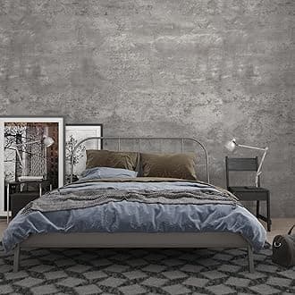 - 24"×591" Extra Big Thicker Concrete Wallpaper Peel and Stick Light Grey Concrete Cement Contact Paper 3D Vinyl Wrap Stained Matte Textured Wall Sticker Paper for Walls Office Bathroom Bedroom