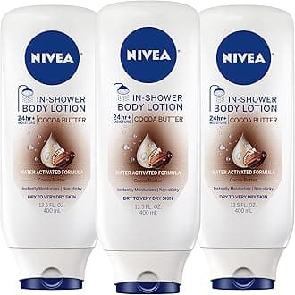 NIVEA Cocoa Butter In-Shower Body Lotion - Non-Sticky For Dry to Very Dry Skin - 13.5 oz. Bottle (Pack of 3)