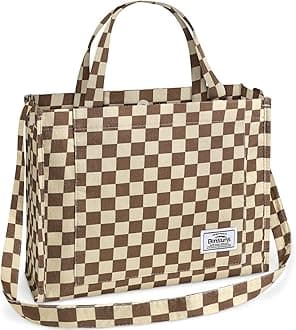 BINSUNS Corduroy Tote Bag for Women - Satchel Bag Large Tote Bag Aesthetic Cr...