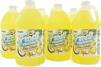 Snappy Frosti Tropics Pina Colada Slushy Mix, Slushie Syrups for Machine, Granita Slushy Syrup, Kid Slushie Machine Mix, Slushy Mix For Frozen Drink Machine, 1/2 Gallon, 6 Pack