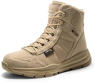Men's Waterproof Lightweight Military Tactical Work Boots Outdoor Hiking Combat Motorcycle Boots