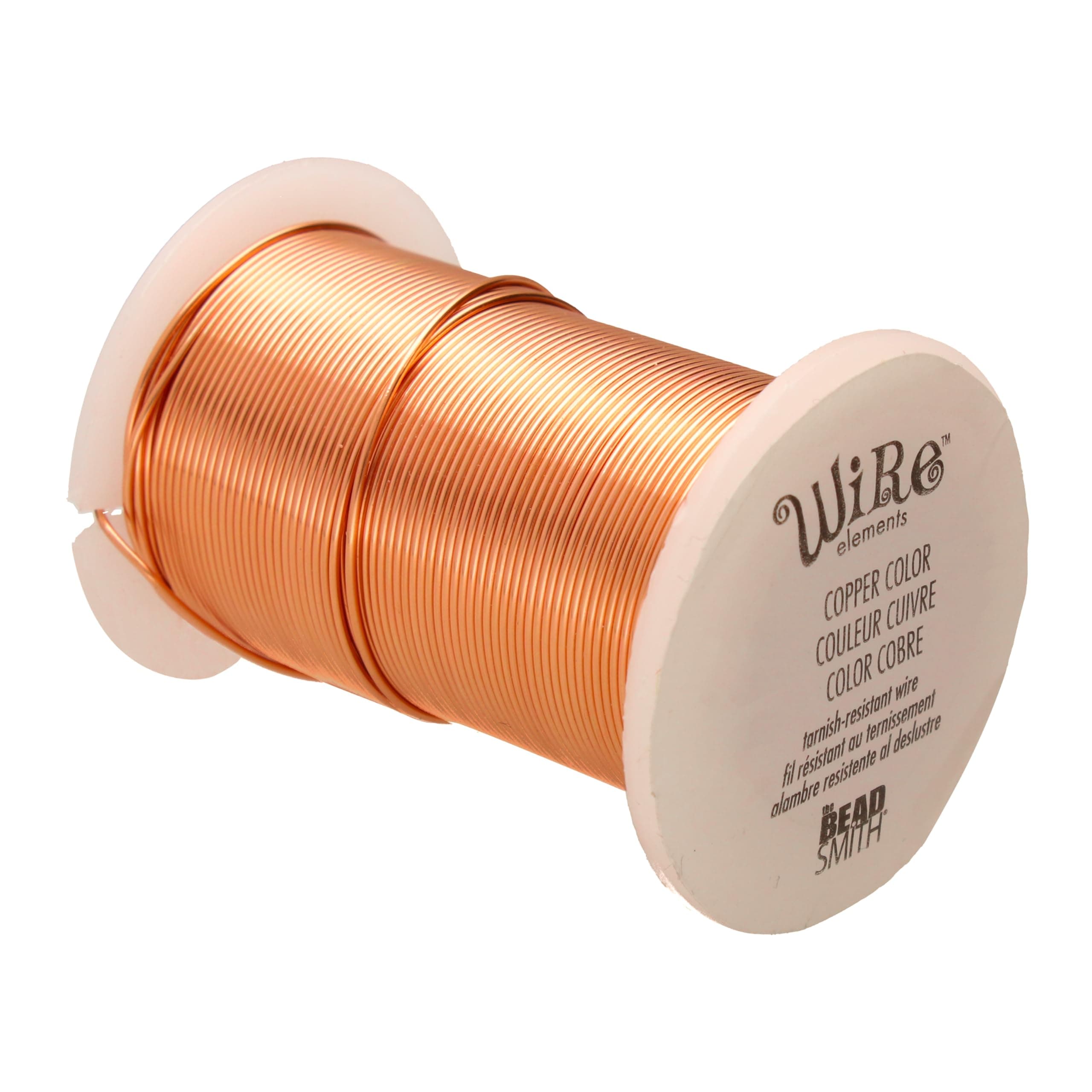 The Beadsmith Wire Elements 20-Gauge Lacquered Tarnish-Resistant Copper Wire for Jewelry Making, 15 Yard, 13.72 Meter Spool (Antique Copper Color)