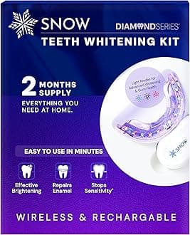Snow Teeth Whitening Kit - Snow Teeth Whitening Serum and LED Mouthpiece Whitener, Formulated with Hydroxyapatite, Good for 2 Months - Wireless Kit with 1 Wand