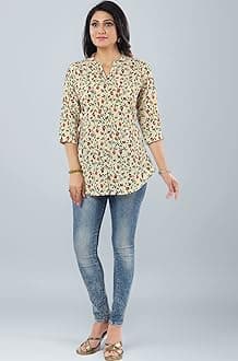 Keshubaba Women's Polyester Crepe Short Tunic Top | short kurti for jeans for women |kurti tops | short kurti | short kurti for women | short kurti for girls