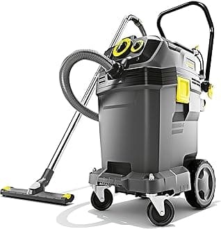 Kärcher - Commercial Wet Dry Vacuum Cleaner - NT Tact Te 50/1 - Multiple Suction Setting, Adjustable Push Handle, Oil-Resisdant Drain Hose - with Power Tool Outlet - 13.5 Gallon