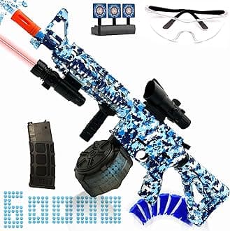Large Gel Splat Blaster, Splatter Blaster,Blue Gel Splat Blaster for Outdoor Games Toys for Activities Team Game- Ages 14 +