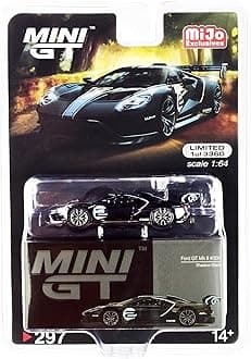 TSM Model GT Mk II #2 Shadow Black with Silver Stripes Limited Edition to 3360 Pieces Worldwide 1/64 Diecast Model Car by True Scale Miniatures MGT00297