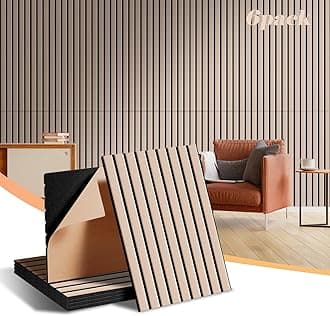 6 Pack Large Acoustical Wall Panels, Sound Proof Panels for Wall, 16 x 12 x 0.4 Inches Self-Adhesive Acoustical Soundproof Panels,Acoustic Treatment for Home Office Recording Studio Camel